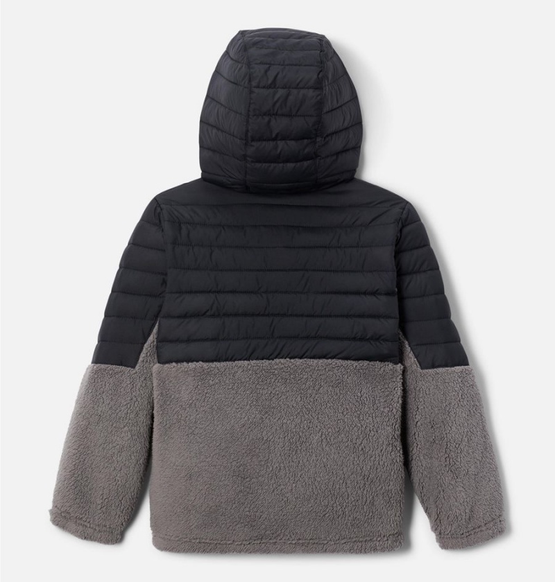 Columbia Powder Lite Novelty Hooded Kids' Jacket Black | WGNEIJ-876