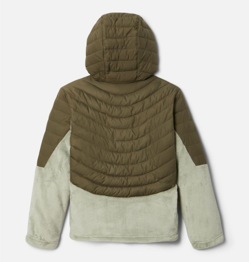 Columbia Powder Lite Novelty Hooded Kids' Jacket Green | OMXVFZ-236