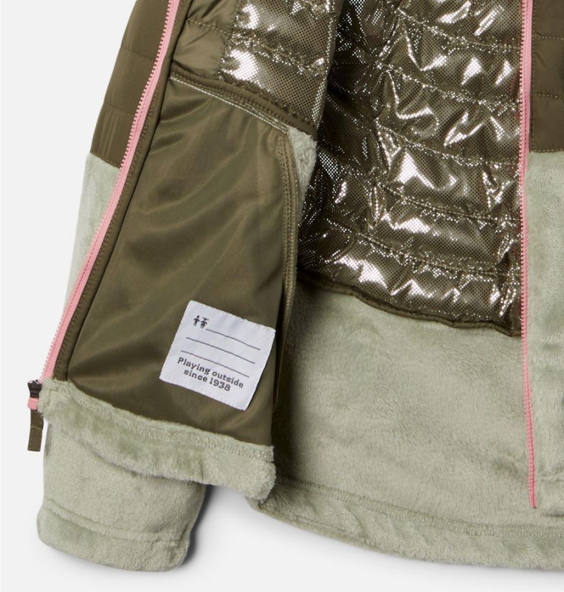 Columbia Powder Lite Novelty Hooded Kids' Jacket Green | OMXVFZ-236