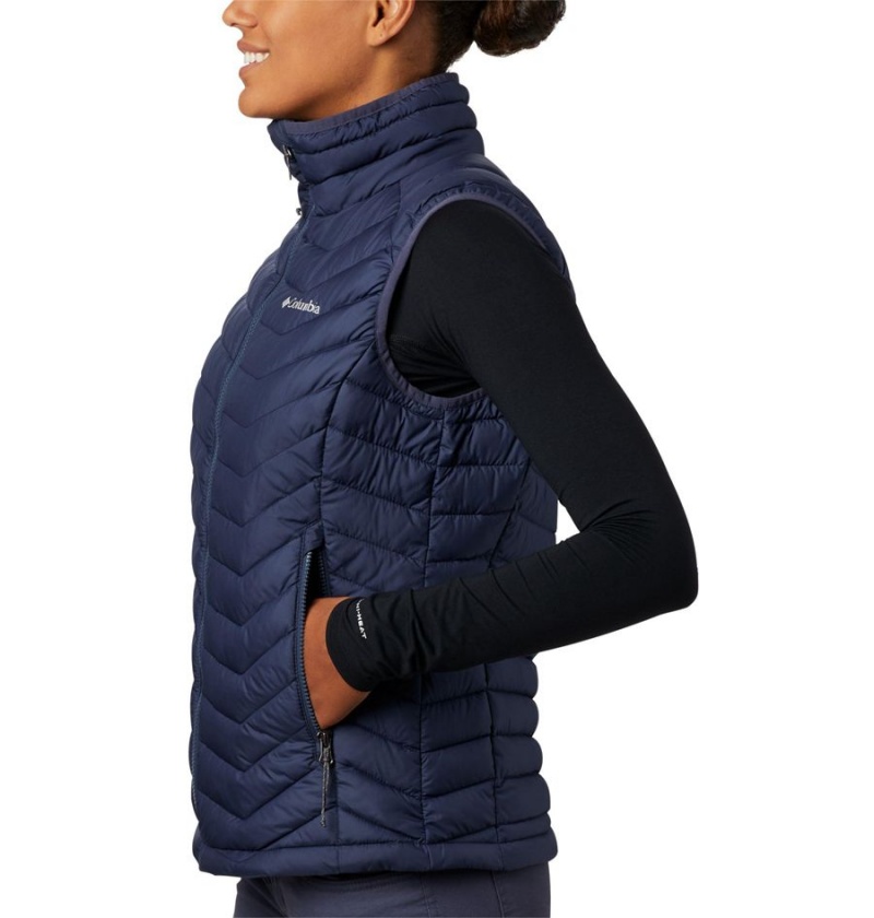 Columbia Powder Lite Women's Vest Navy | HWEANR-396