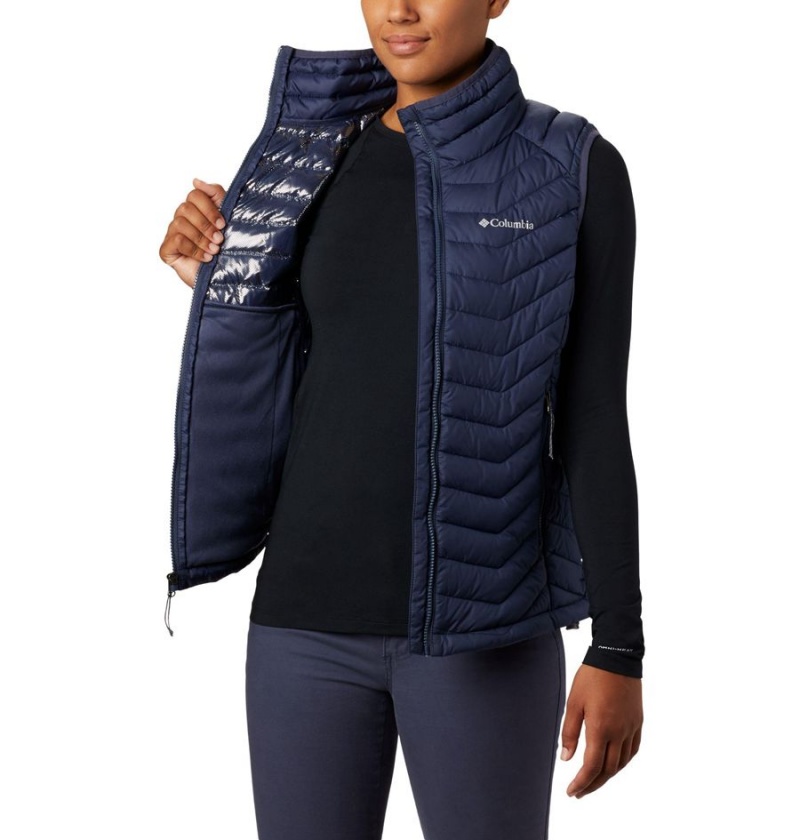 Columbia Powder Lite Women's Vest Navy | HWEANR-396