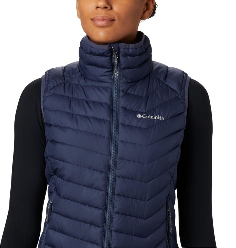 Columbia Powder Lite Women's Vest Navy | HWEANR-396