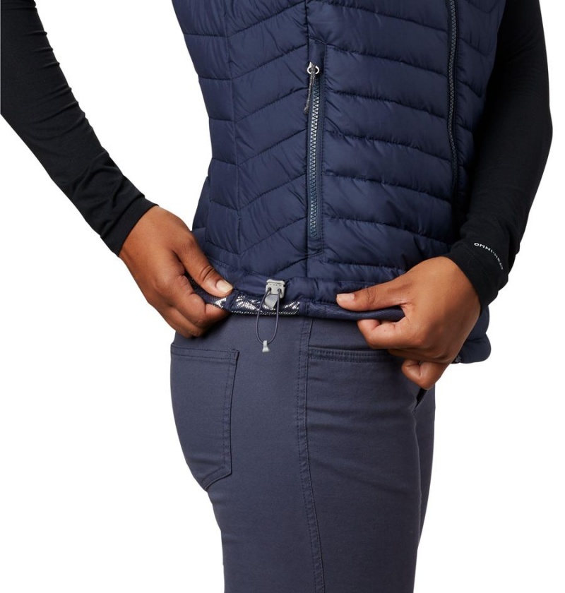Columbia Powder Lite Women's Vest Navy | HWEANR-396