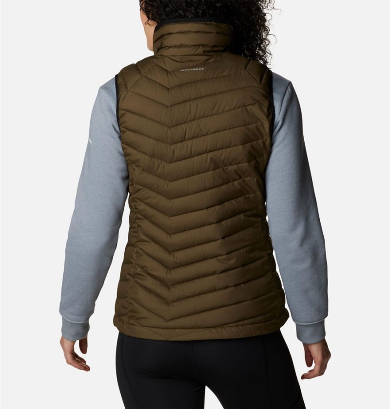 Columbia Powder Lite Women's Vest Olive | WGECHL-189