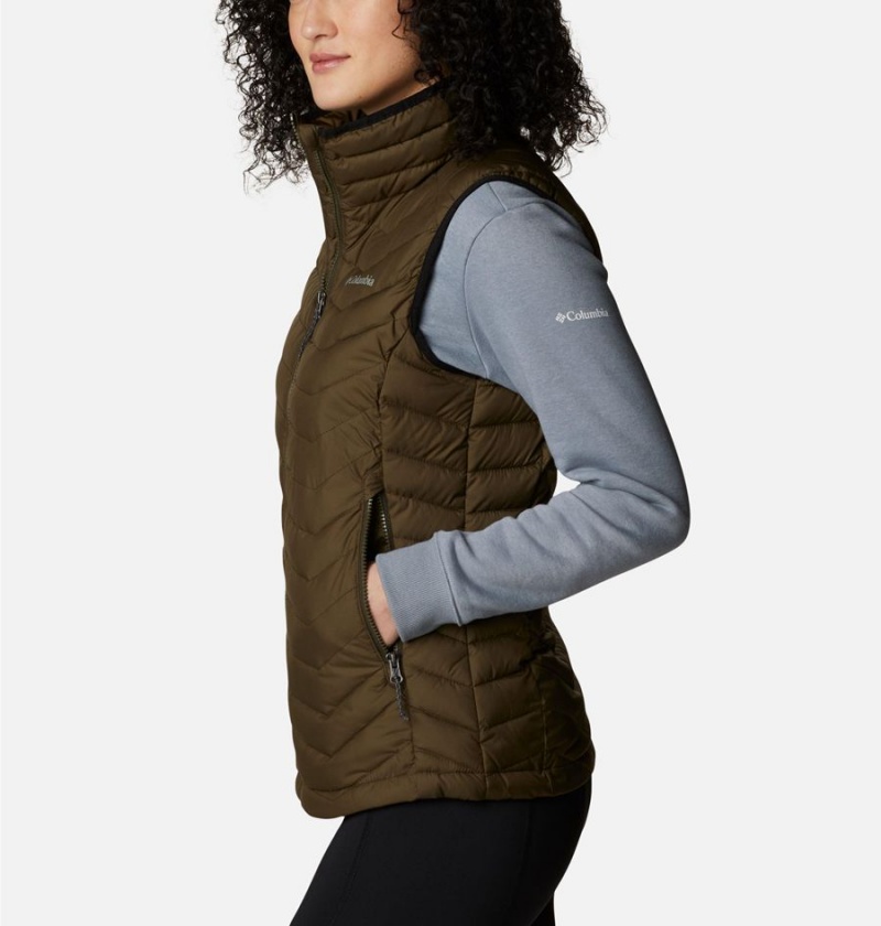 Columbia Powder Lite Women's Vest Olive | WGECHL-189