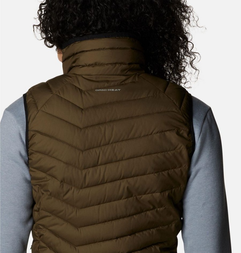 Columbia Powder Lite Women's Vest Olive | WGECHL-189