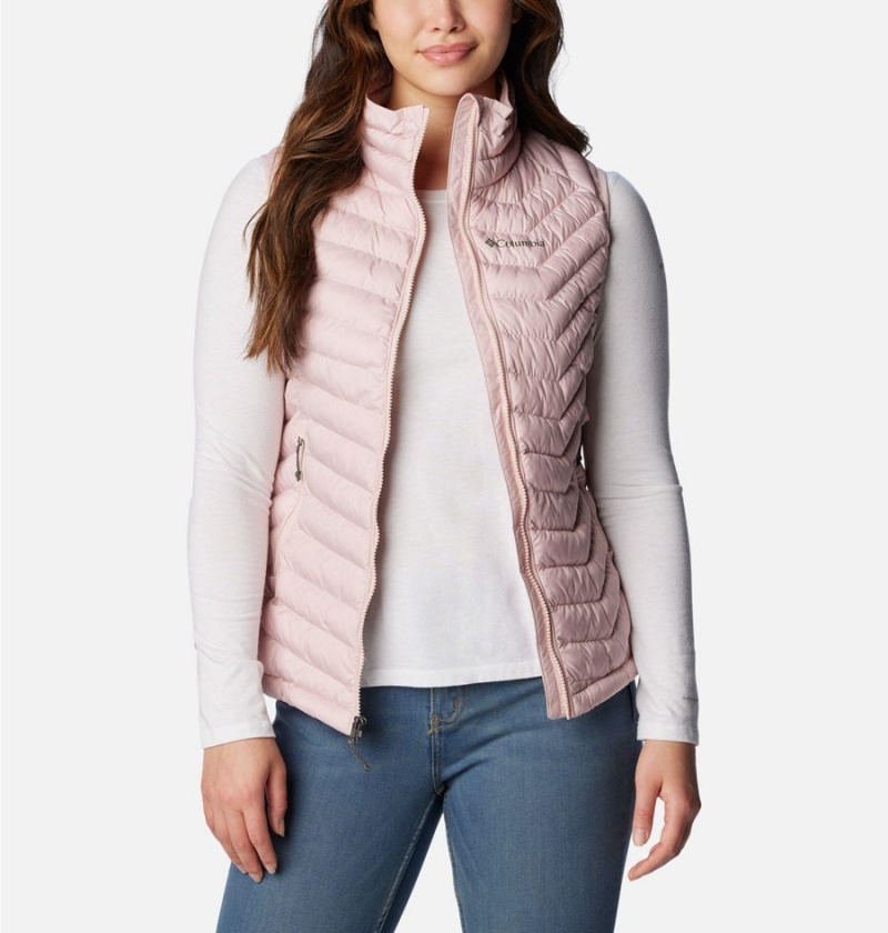 Columbia Powder Lite Women's Vest Pink | BAWUXM-459