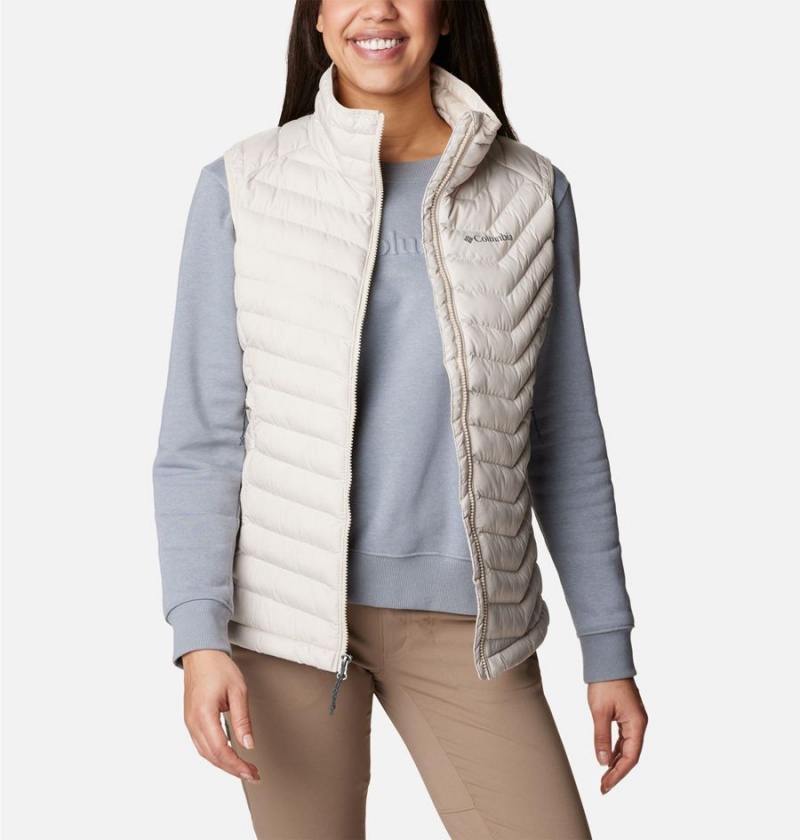Columbia Powder Lite Women's Vest White | IOQAUG-491