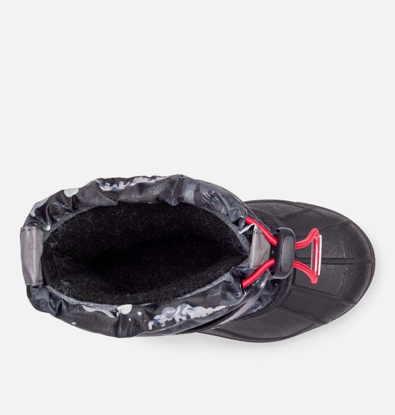 Columbia Powderbug Forty Print Kids' Boots Black | QEWVGO-498