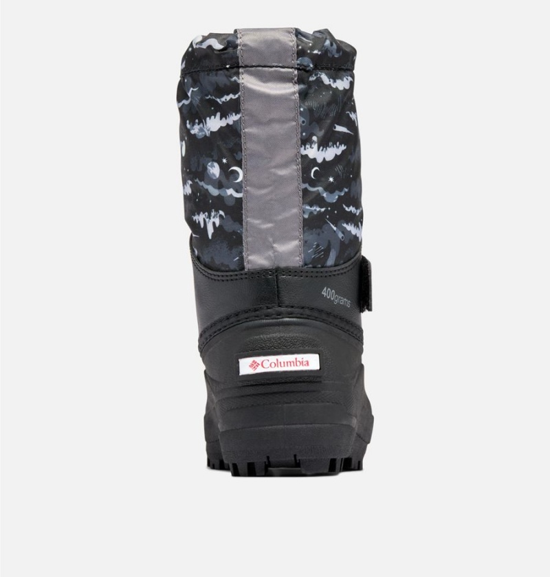 Columbia Powderbug Forty Print Kids' Boots Black | QEWVGO-498