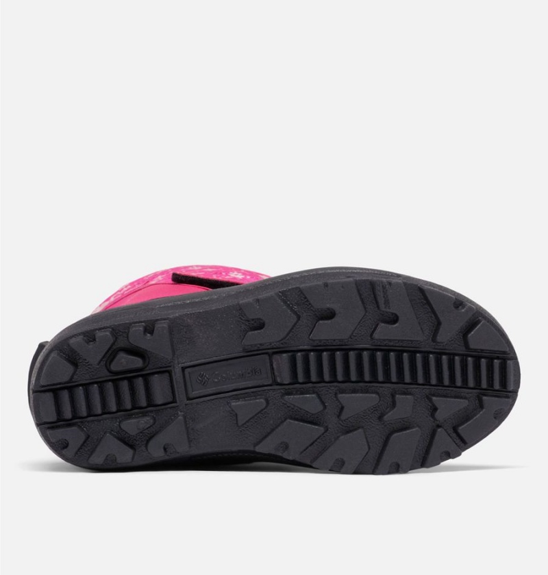 Columbia Powderbug Plus II Print Snow Kids' Boots Pink | EJPWDT-617