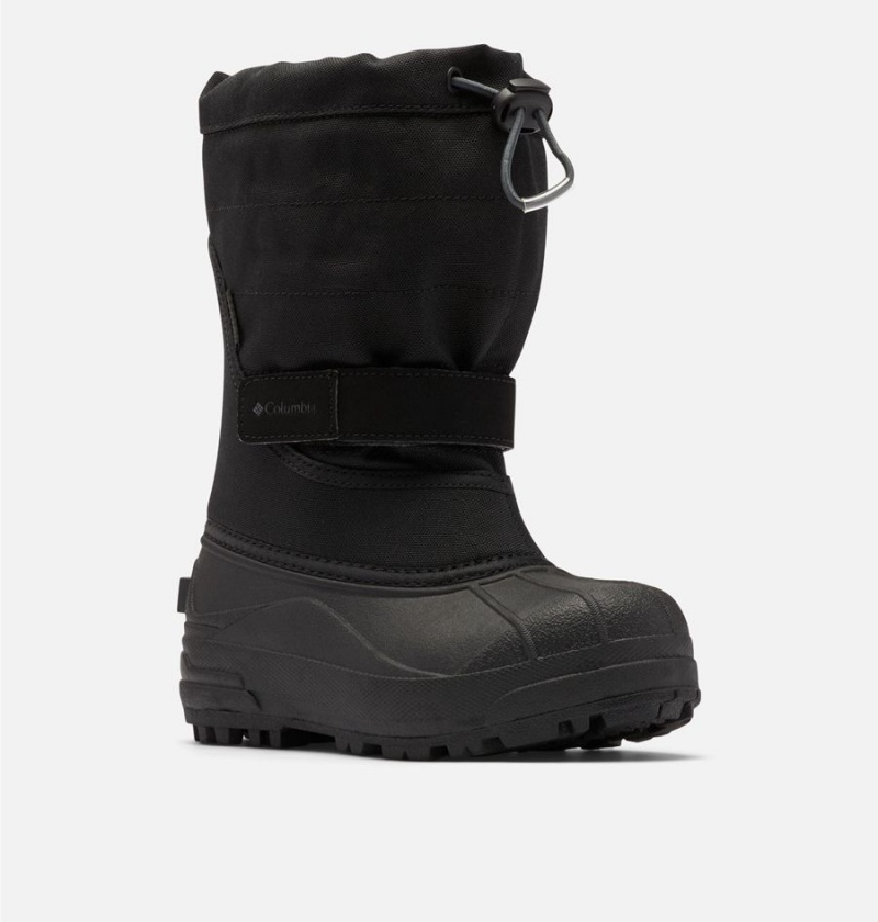 Columbia Powderbug Plus II Snow Kids' Boots Black | JGCFWZ-829
