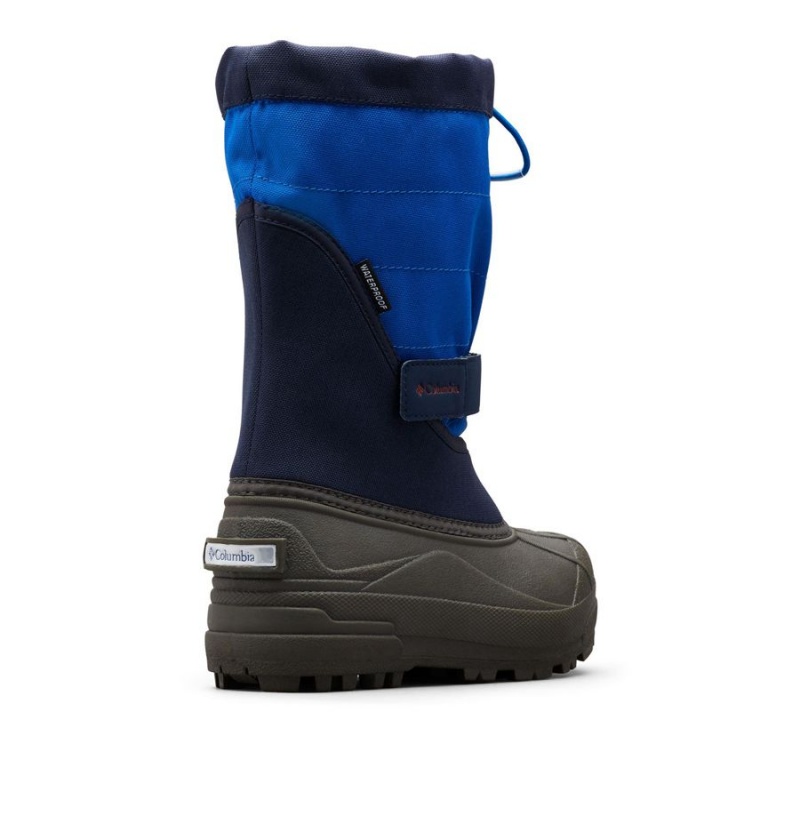 Columbia Powderbug Plus II Snow Kids' Boots Navy | WVRGLC-315
