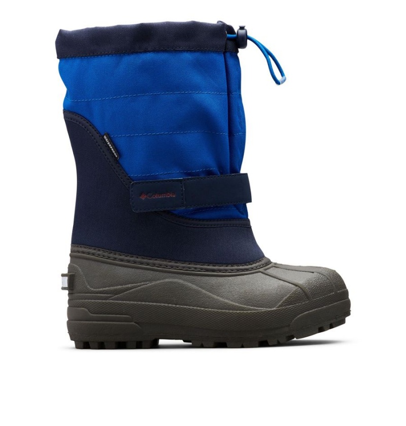 Columbia Powderbug Plus II Snow Kids\' Boots Navy | WVRGLC-315