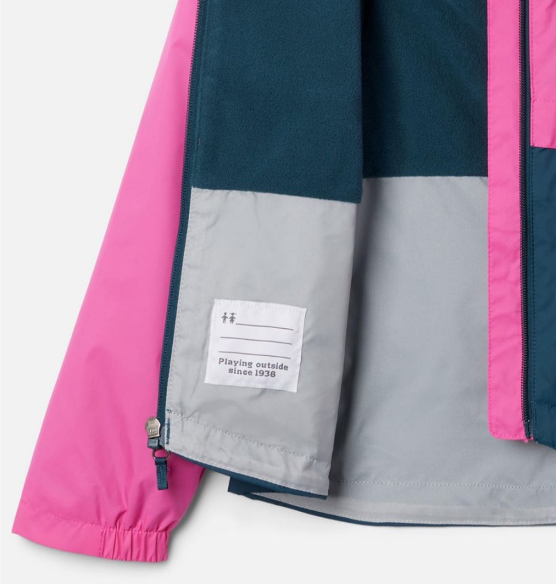 Columbia Rain-Zilla Kids' Jacket Pink | DVGZKC-265
