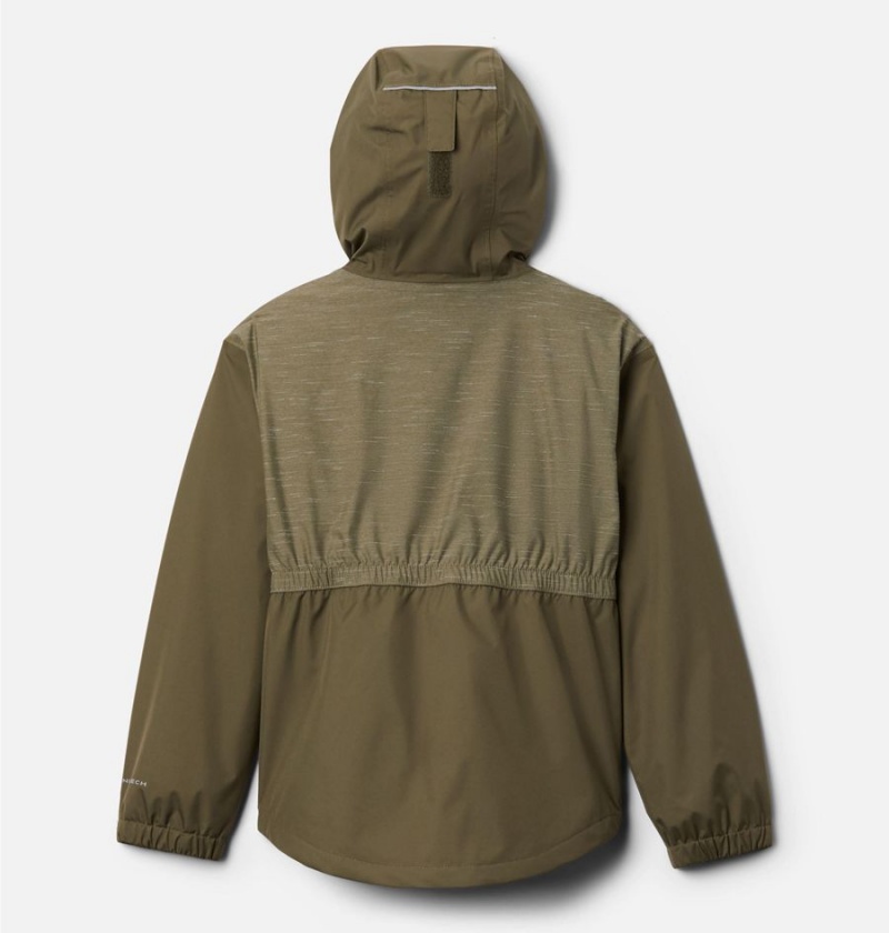 Columbia Rainy Trails Fleece Lined Kids' Jacket Green | RBDYES-864