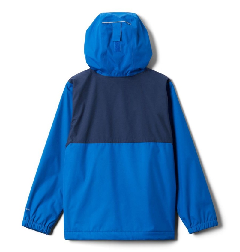 Columbia Rainy Trails Fleece Lined Kids' Jacket Blue | BGHKNE-920