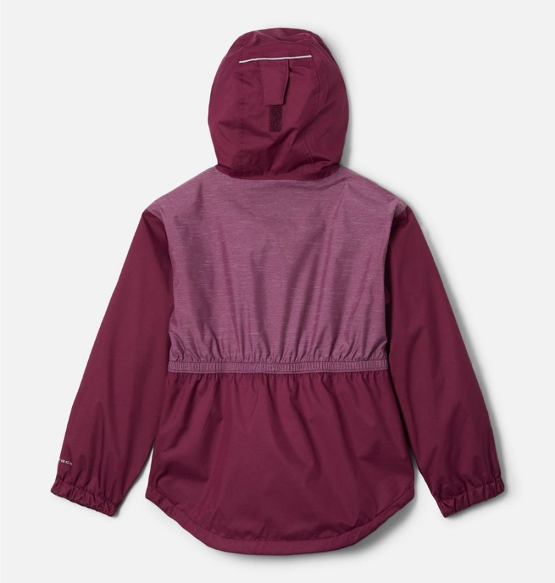 Columbia Rainy Trails Fleece Lined Kids' Jacket Coral | PEQKDB-938