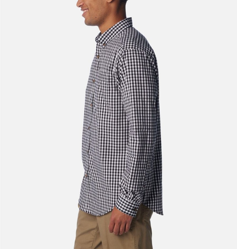 Columbia Rapid Rivers II Long Sleeve Men's Shirt Black | NSLAQR-716