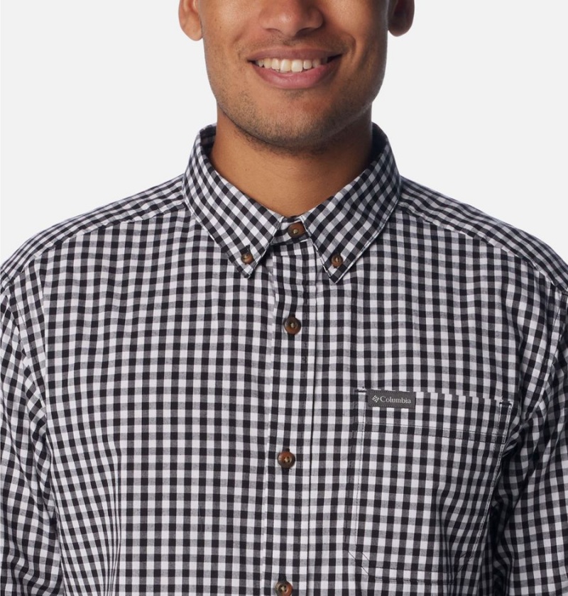 Columbia Rapid Rivers II Long Sleeve Men's Shirt Black | NSLAQR-716