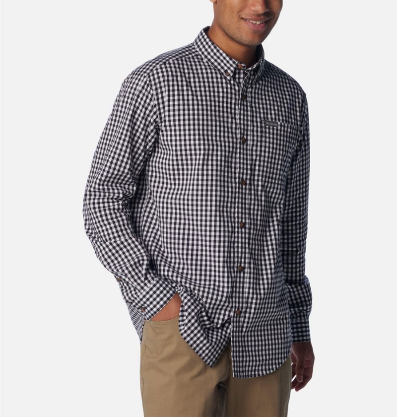Columbia Rapid Rivers II Long Sleeve Men's Shirt Black | NSLAQR-716