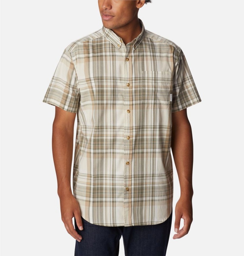 Columbia Rapid Rivers II Short Sleeve Men\'s Shirt Khaki | UFMOIN-967
