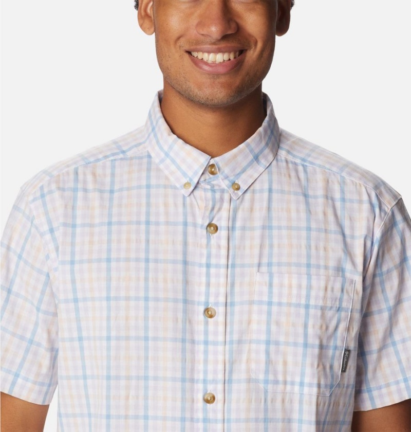 Columbia Rapid Rivers II Short Sleeve Men's Shirt White | ZWNXAE-173