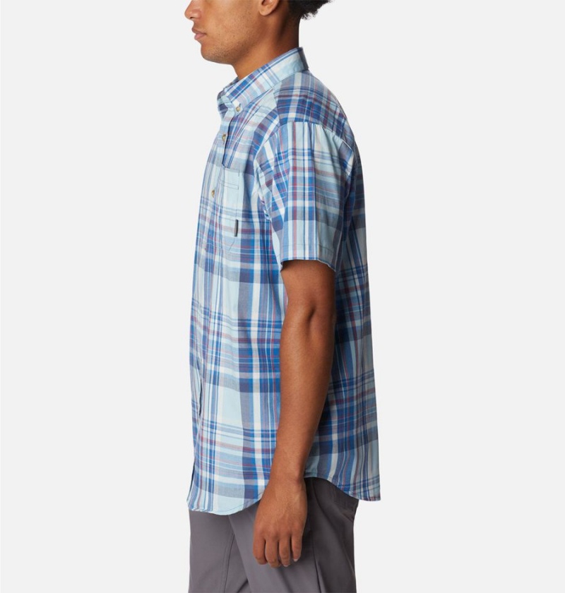 Columbia Rapid Rivers II Short Sleeve Men's Shirt Blue | MQEGPW-214