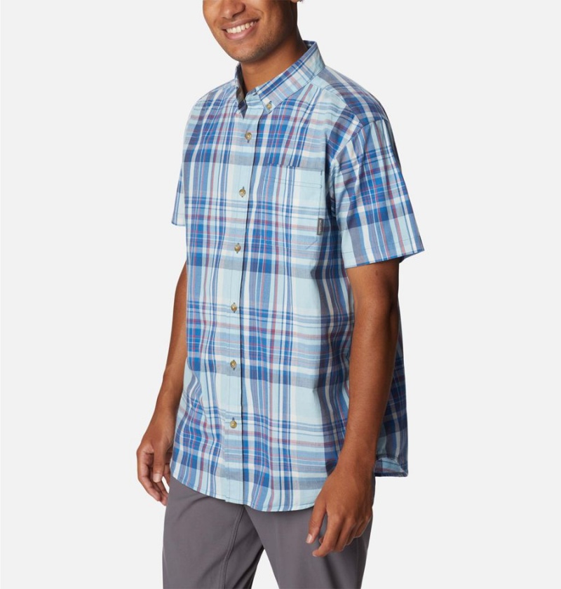 Columbia Rapid Rivers II Short Sleeve Men's Shirt Blue | MQEGPW-214