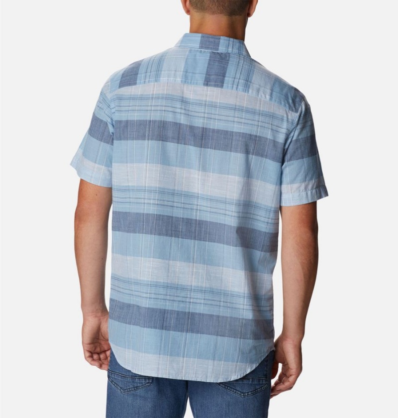 Columbia Rapid Rivers Novelty Short Sleeve Men's Shirt Turquoise | ZIBTGL-938