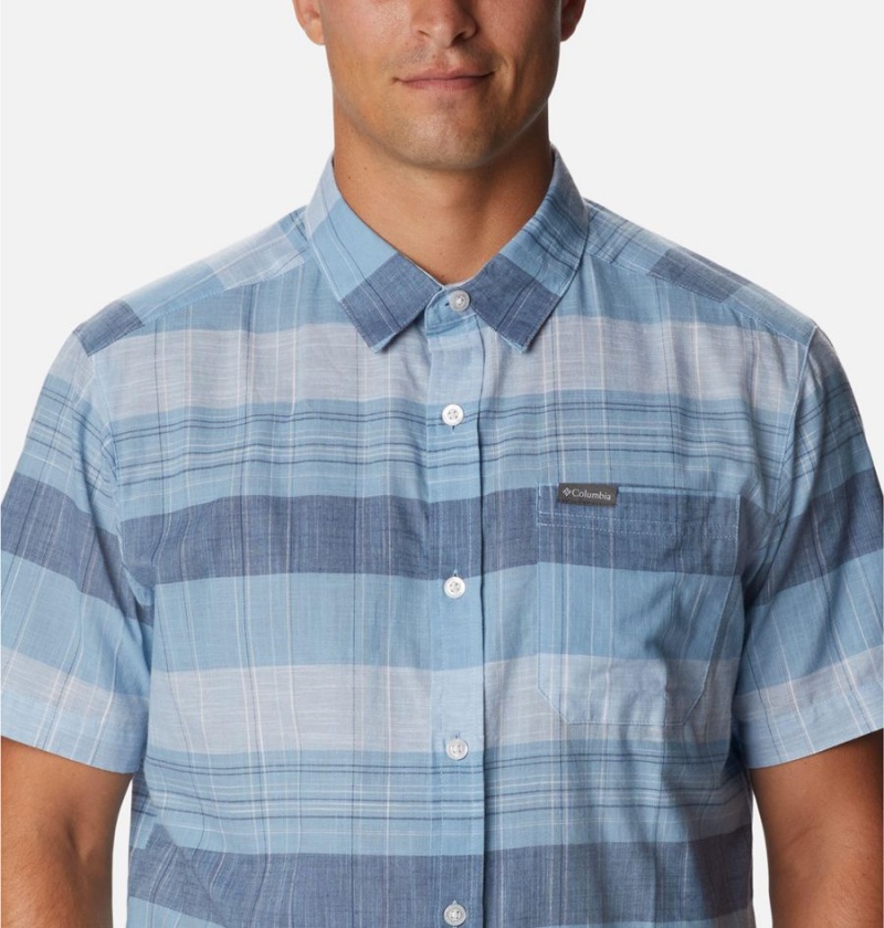 Columbia Rapid Rivers Novelty Short Sleeve Men's Shirt Turquoise | ZIBTGL-938