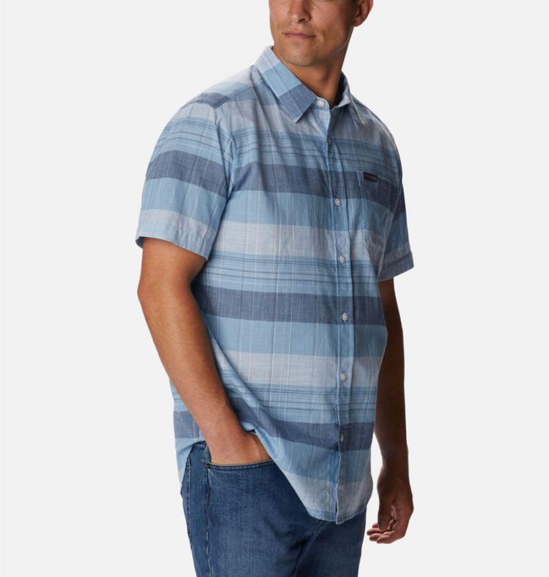 Columbia Rapid Rivers Novelty Short Sleeve Men's Shirt Turquoise | ZIBTGL-938