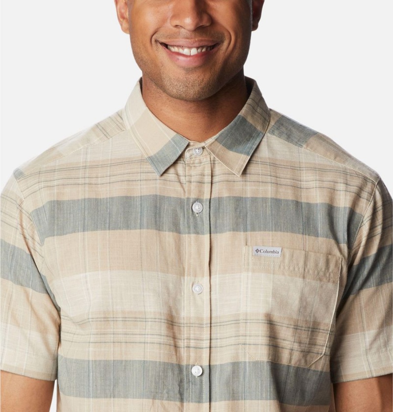 Columbia Rapid Rivers Novelty Short Sleeve Men's Shirt Khaki | BKXDCZ-723