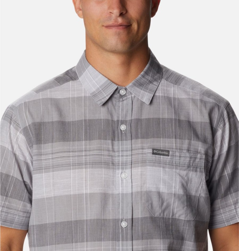 Columbia Rapid Rivers Novelty Short Sleeve Men's Shirt Grey | RNXAHF-357