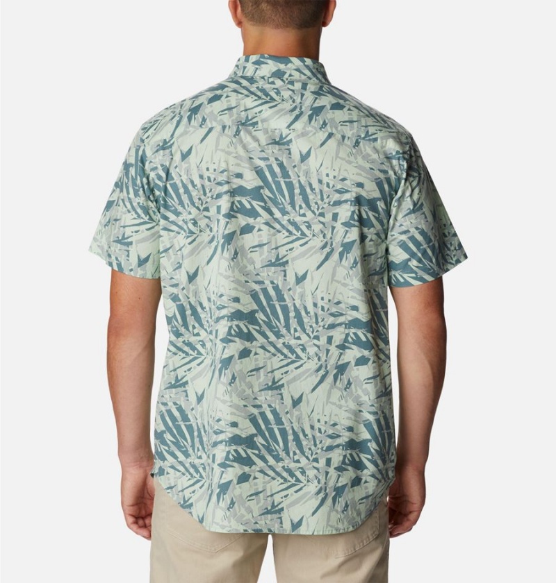 Columbia Rapid Rivers Printed Short Sleeve Men's Shirt Green | WHLOSK-301