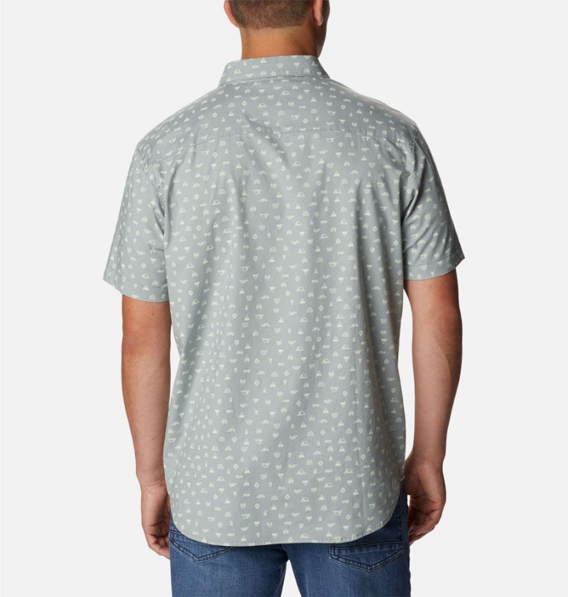 Columbia Rapid Rivers Printed Short Sleeve Men's Shirt Grey | CGPNKZ-146