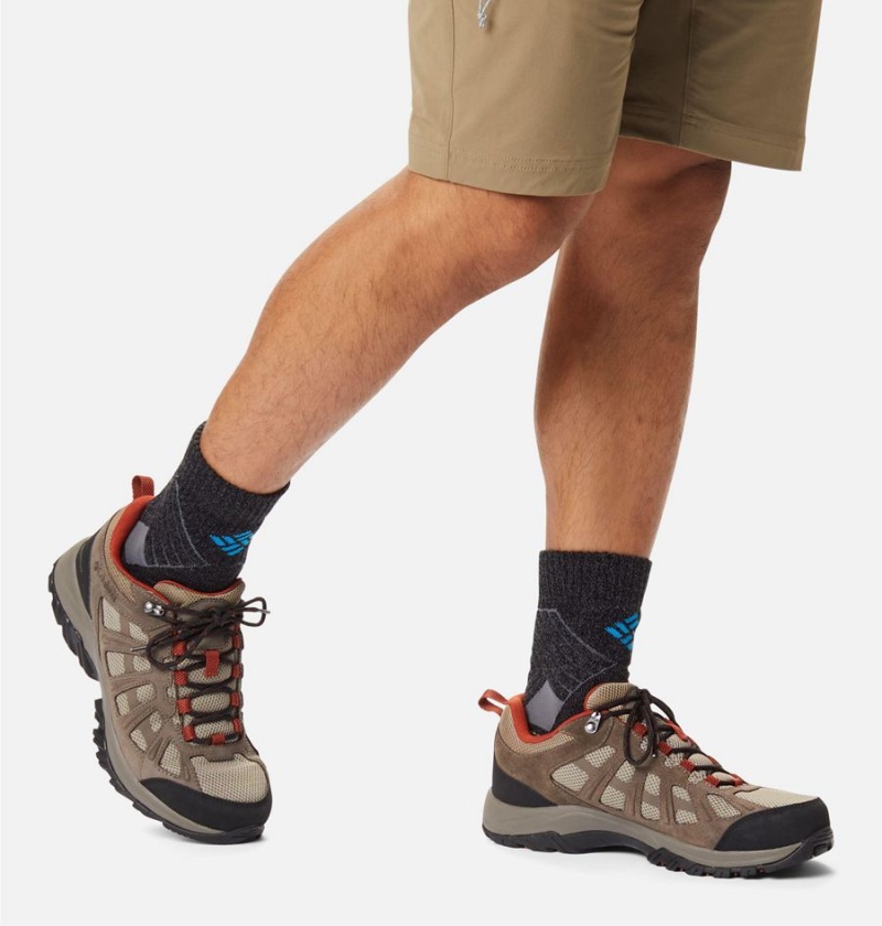 Columbia Redmond III Low Waterproof Men's Hiking Shoes Brown | INRUVZ-841
