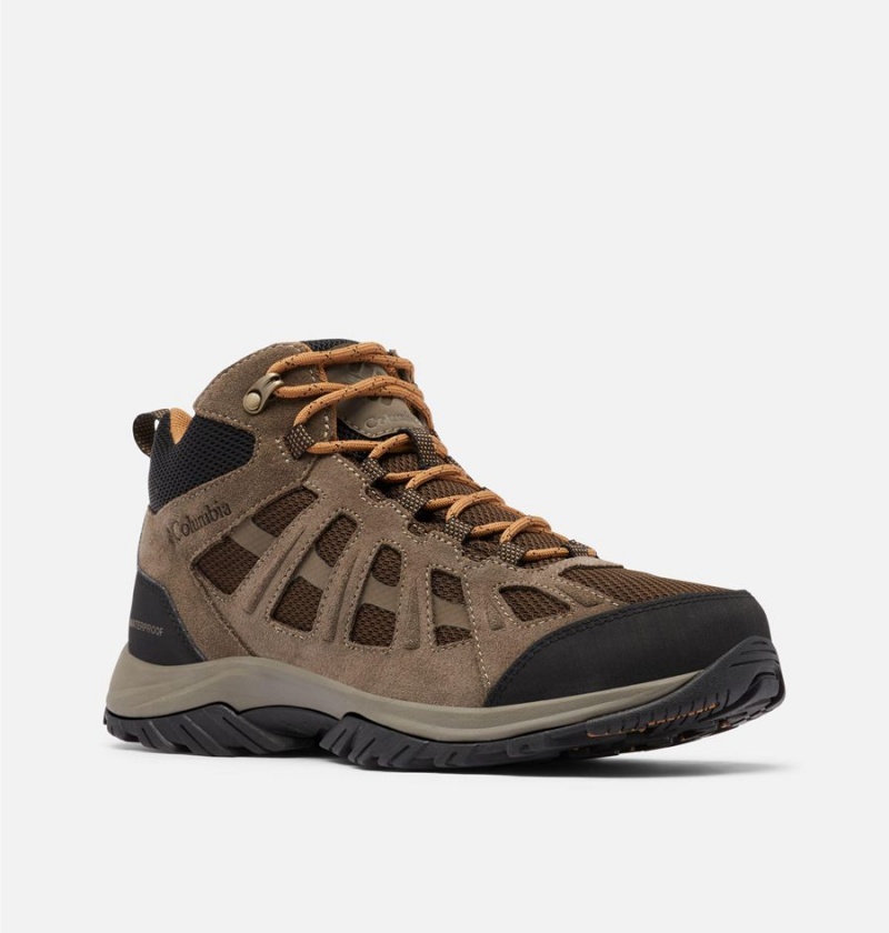 Columbia Redmond III Mid Waterproof Men's Hiking Shoes Brown | JYQSPC-580