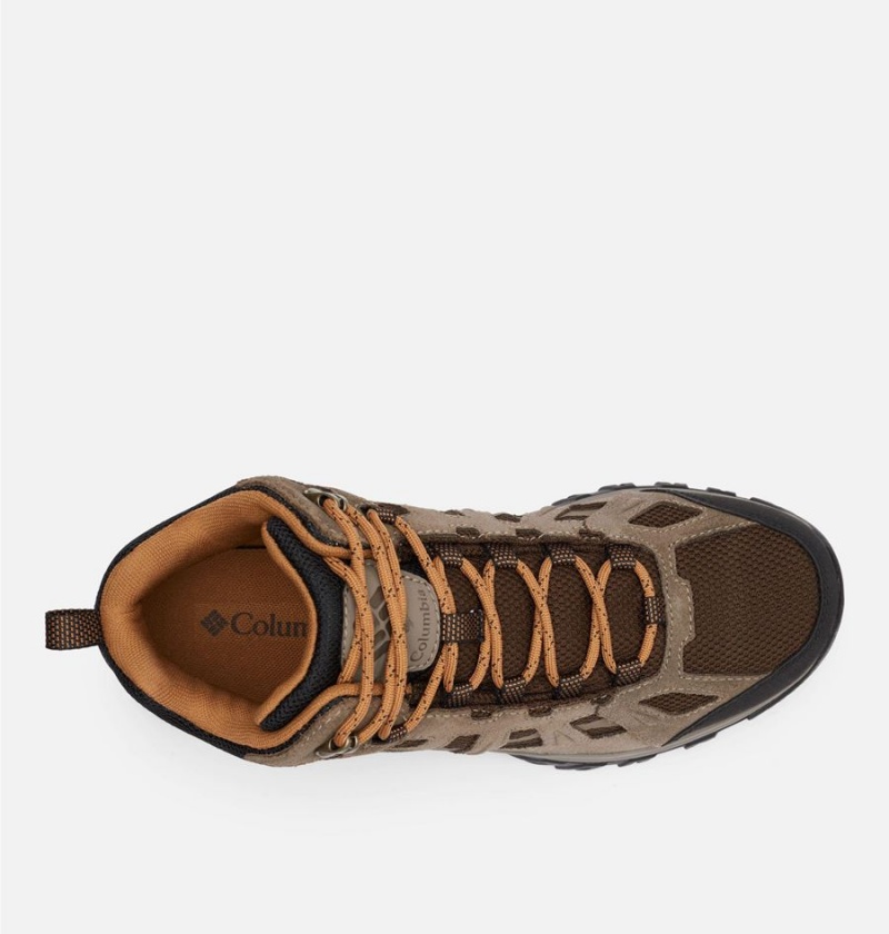 Columbia Redmond III Mid Waterproof Men's Hiking Shoes Brown | JYQSPC-580