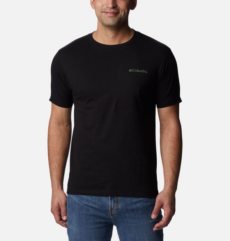 Columbia Ridge Graphic Men's T-Shirt Black | UKHNRL-261