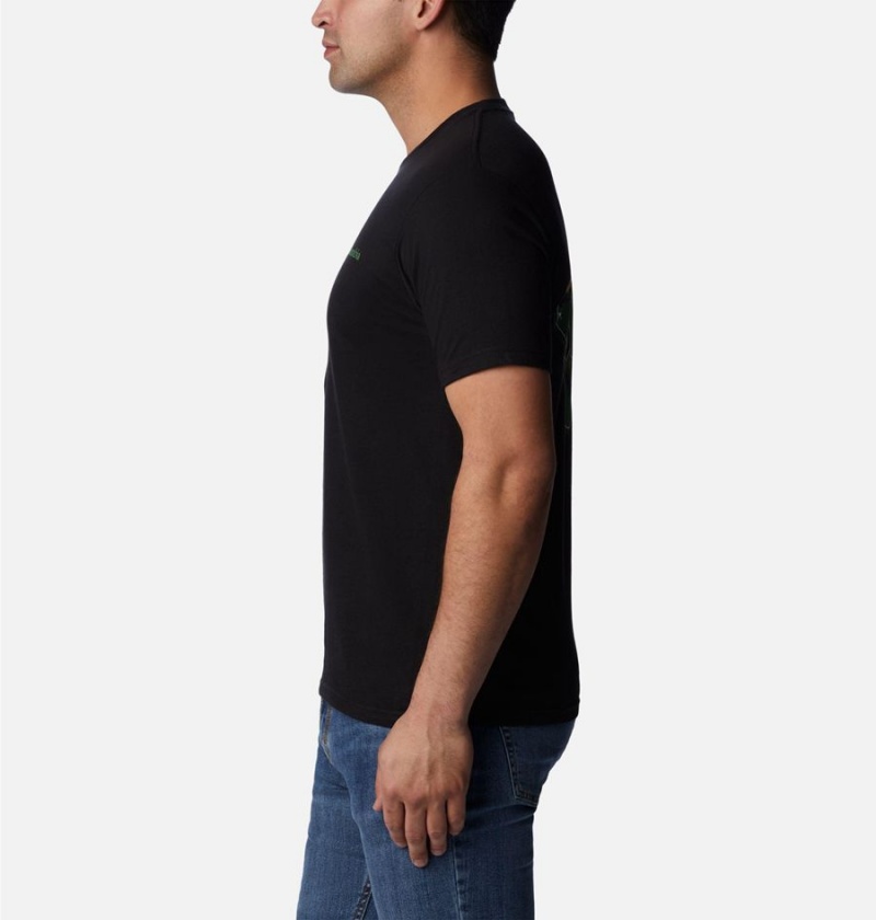 Columbia Ridge Graphic Men's T-Shirt Black | UKHNRL-261
