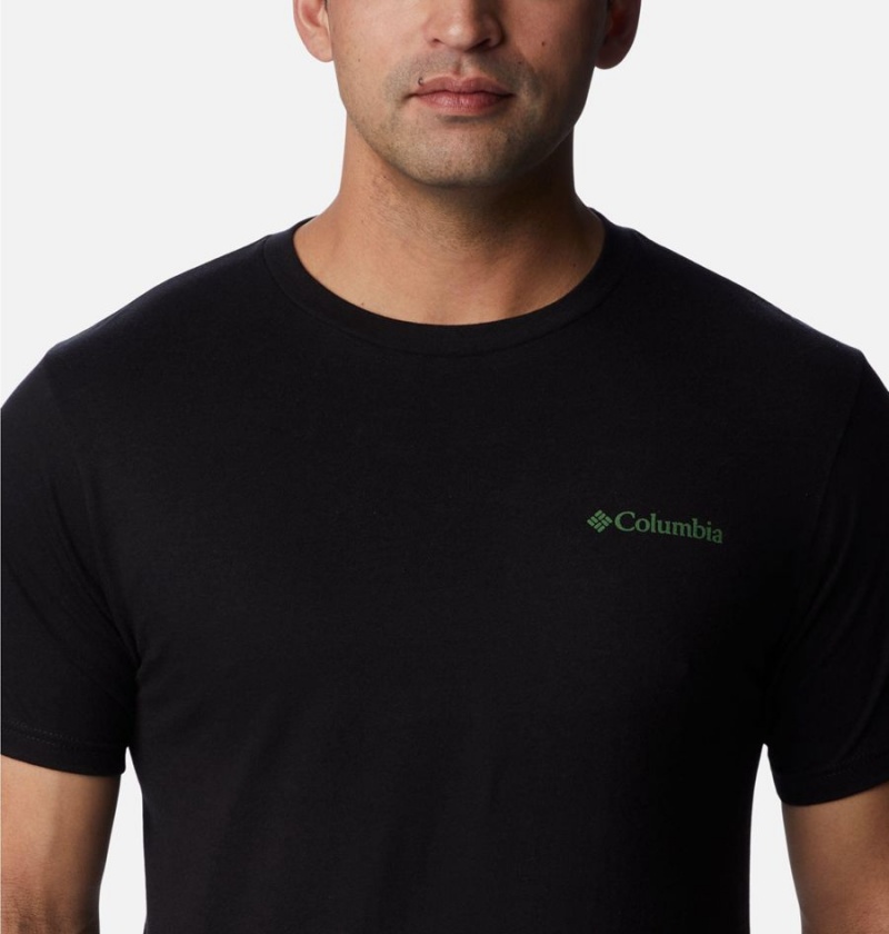Columbia Ridge Graphic Men's T-Shirt Black | UKHNRL-261