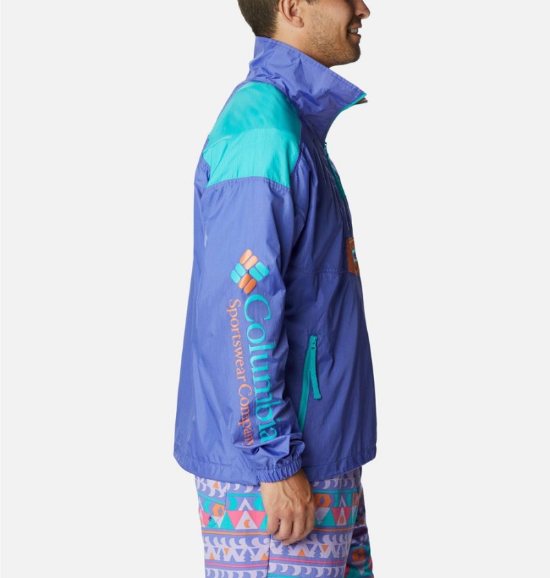 Columbia Riptide Anorak Men's Windbreaker Purple | KNDGSA-352