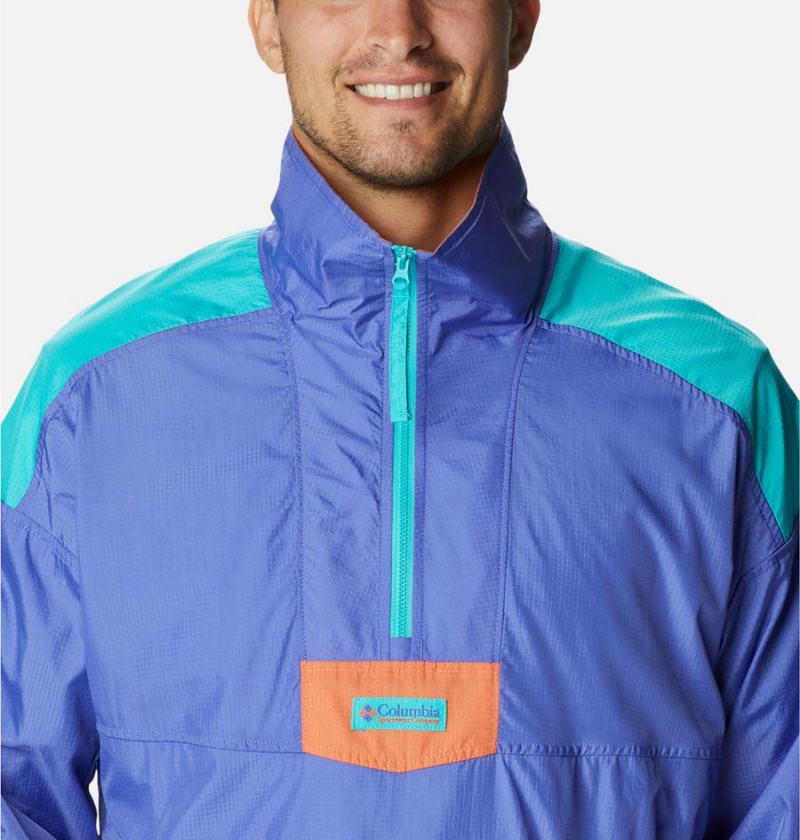 Columbia Riptide Anorak Men's Windbreaker Purple | KNDGSA-352