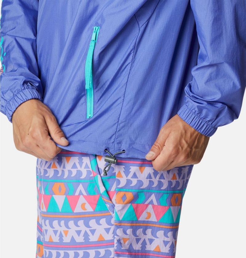 Columbia Riptide Anorak Men's Windbreaker Purple | KNDGSA-352