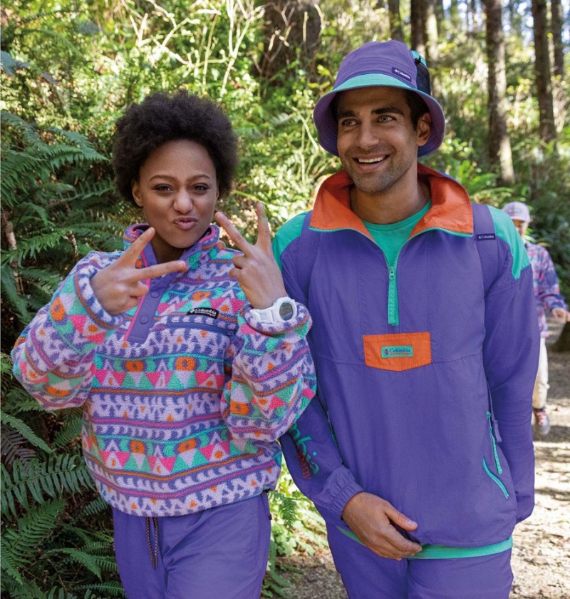 Columbia Riptide Anorak Men's Windbreaker Purple | KNDGSA-352