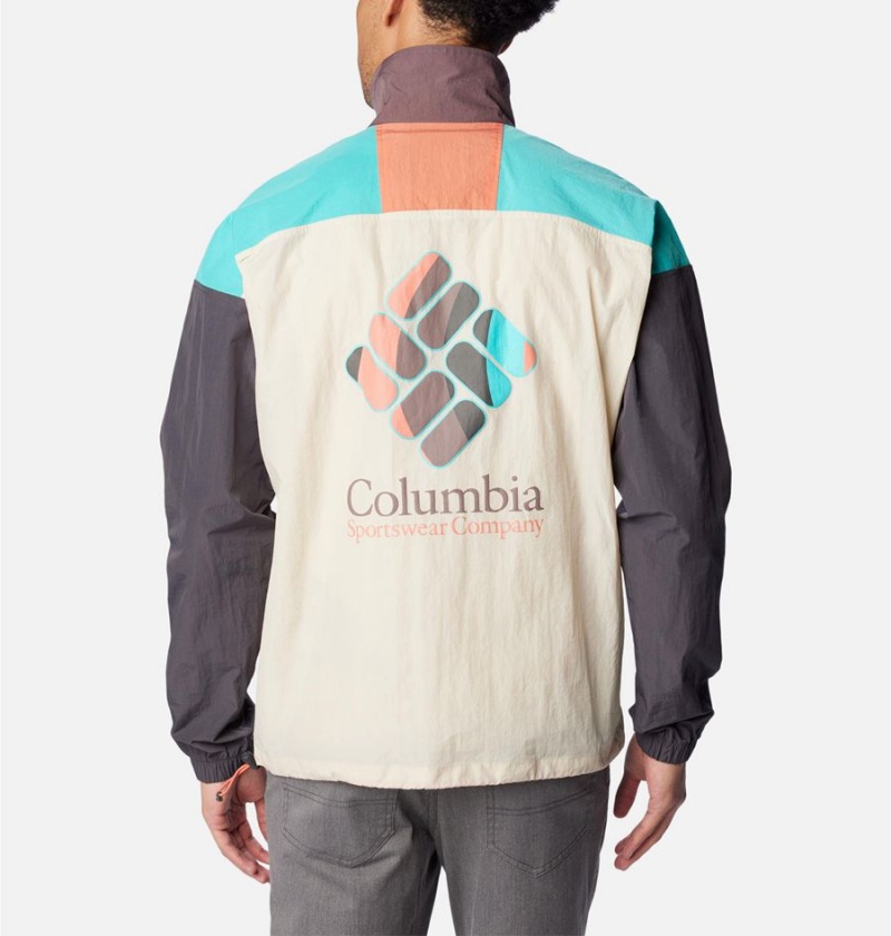 Columbia Riptide Retro Anorak Men's Windbreaker Beige | MFSTVP-958