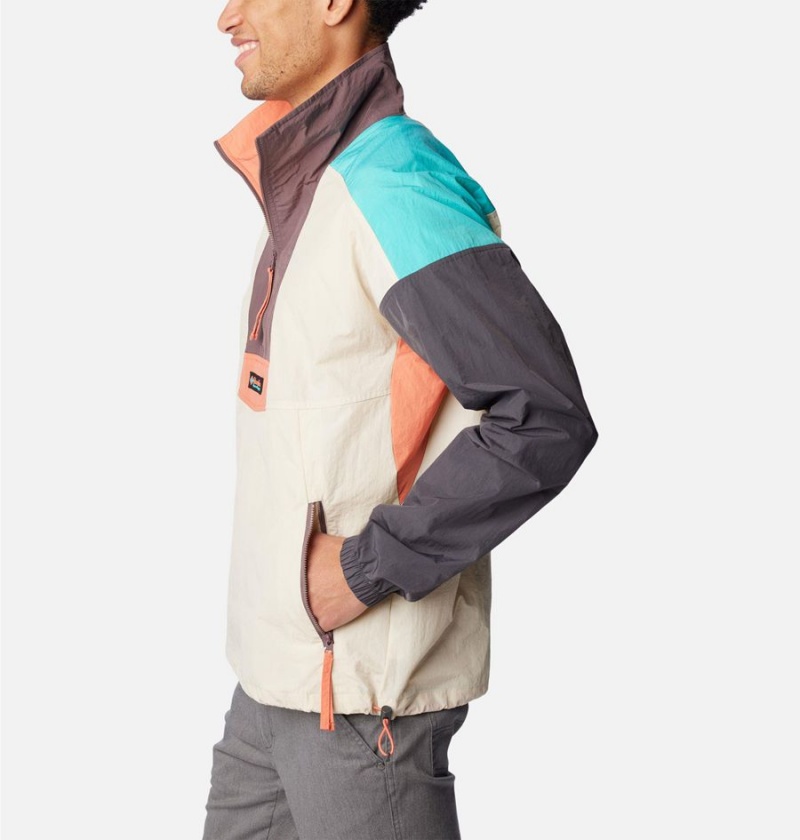Columbia Riptide Retro Anorak Men's Windbreaker Beige | MFSTVP-958
