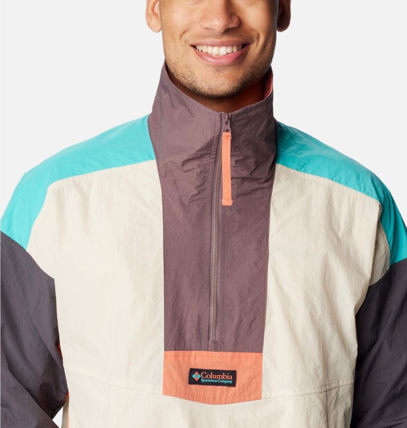 Columbia Riptide Retro Anorak Men's Windbreaker Beige | MFSTVP-958