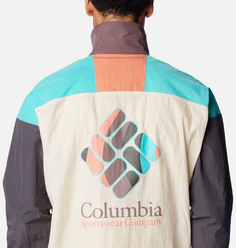Columbia Riptide Retro Anorak Men's Windbreaker Beige | MFSTVP-958